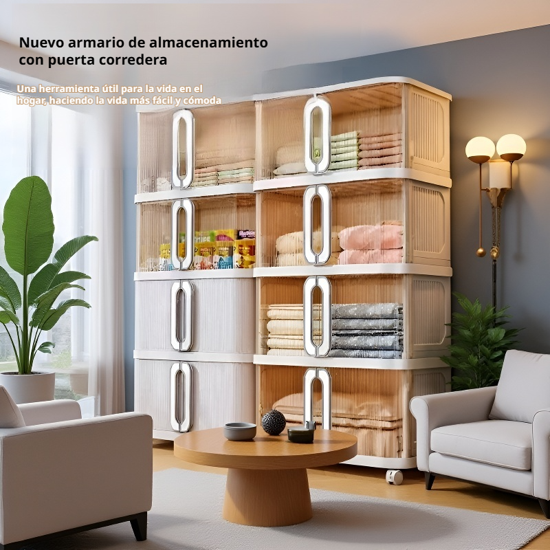 Gabinete organizador portátil y plegable, fácil de usar