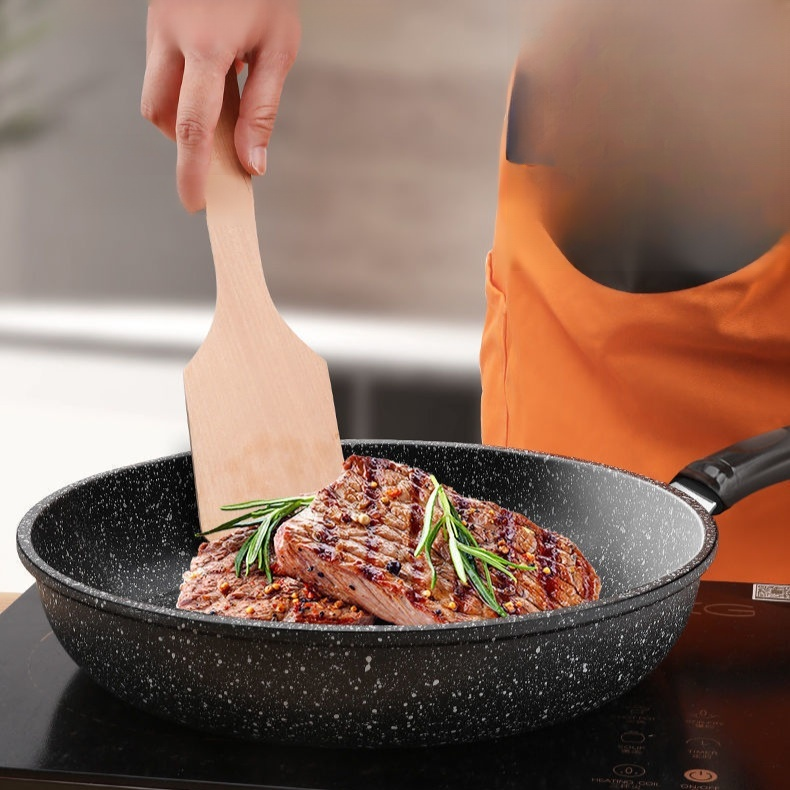 Maifan stone frying pan with ergonomic handle