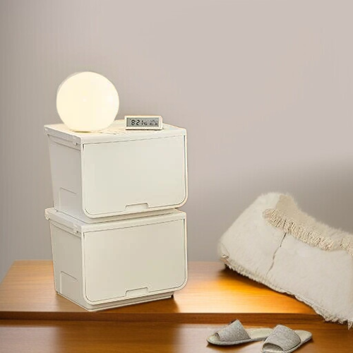 가정용 레이어드 정리함 플라스틱 케이스 뚜껑 수납함 책 옷 보관 장난감 수납함