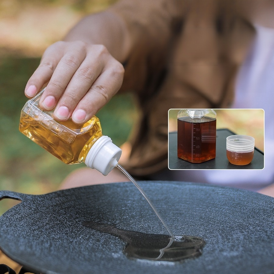 キャンプ用調味料収納ボックス・持ち運び便利な調味料ボトルセット