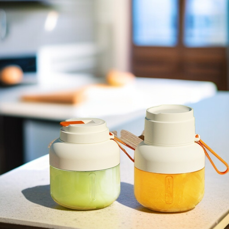 [Ton-Ton Cup] Cubo para jugo, taza para jugo portátil de gran capacidad de 12 hojas, exprimidor de f