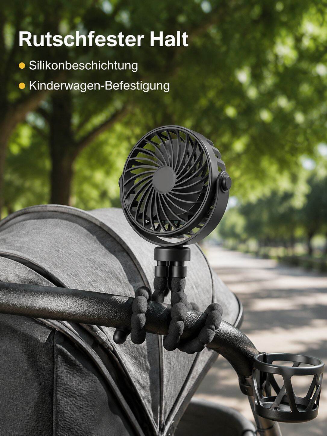 Oktopus Mini-Ventilator mit flexiblem Design