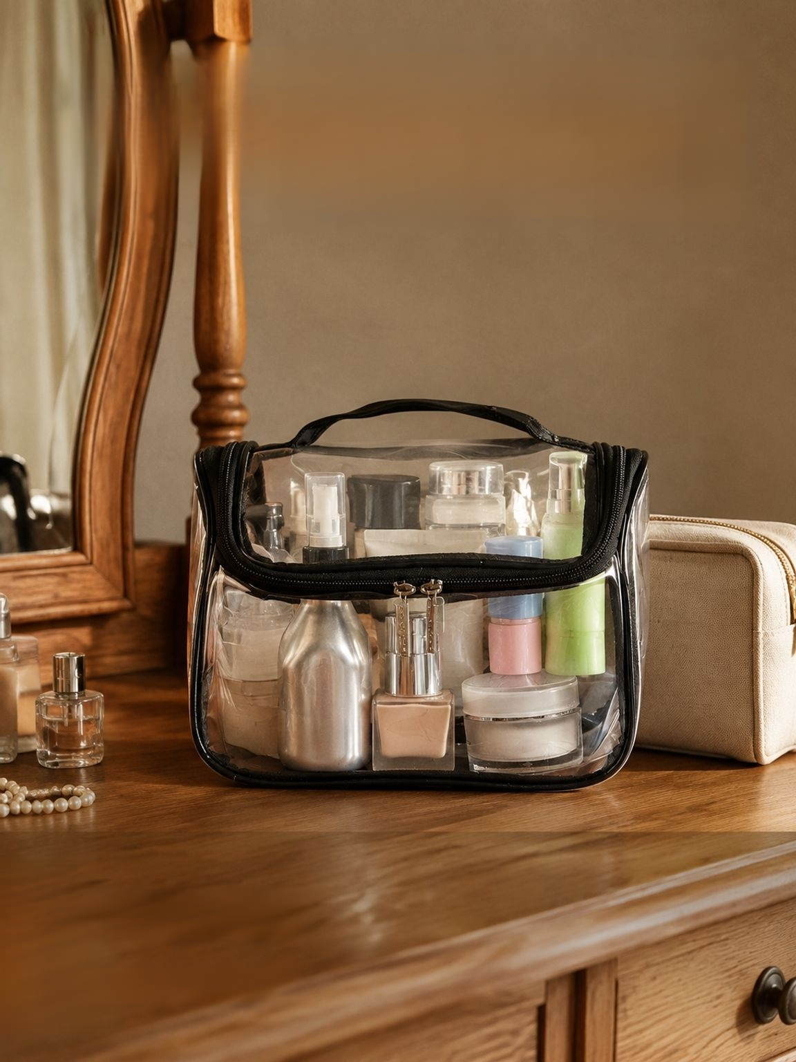 Portable Waterproof Toiletry Bag for Travel and Business, Makeup Organizer Pouch