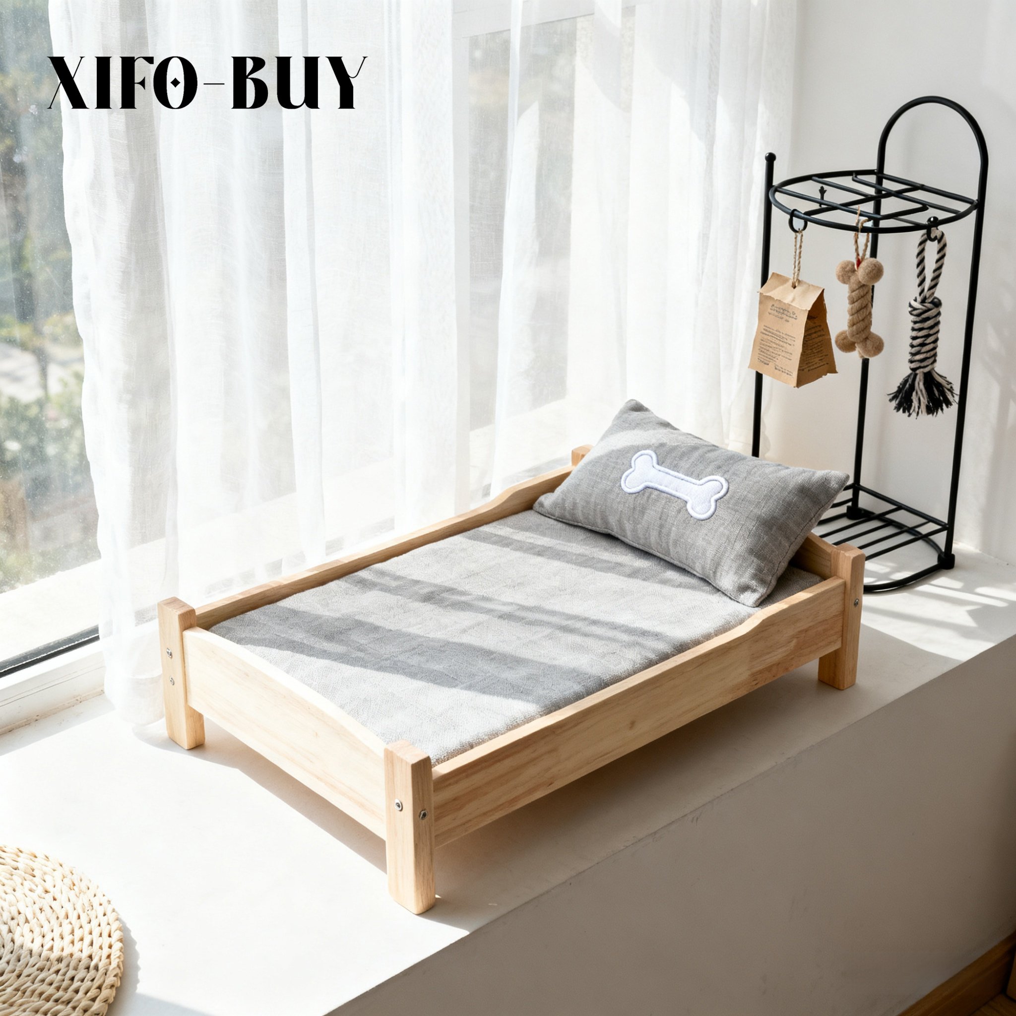 เตียงสัตว์เลี้ยงไม้