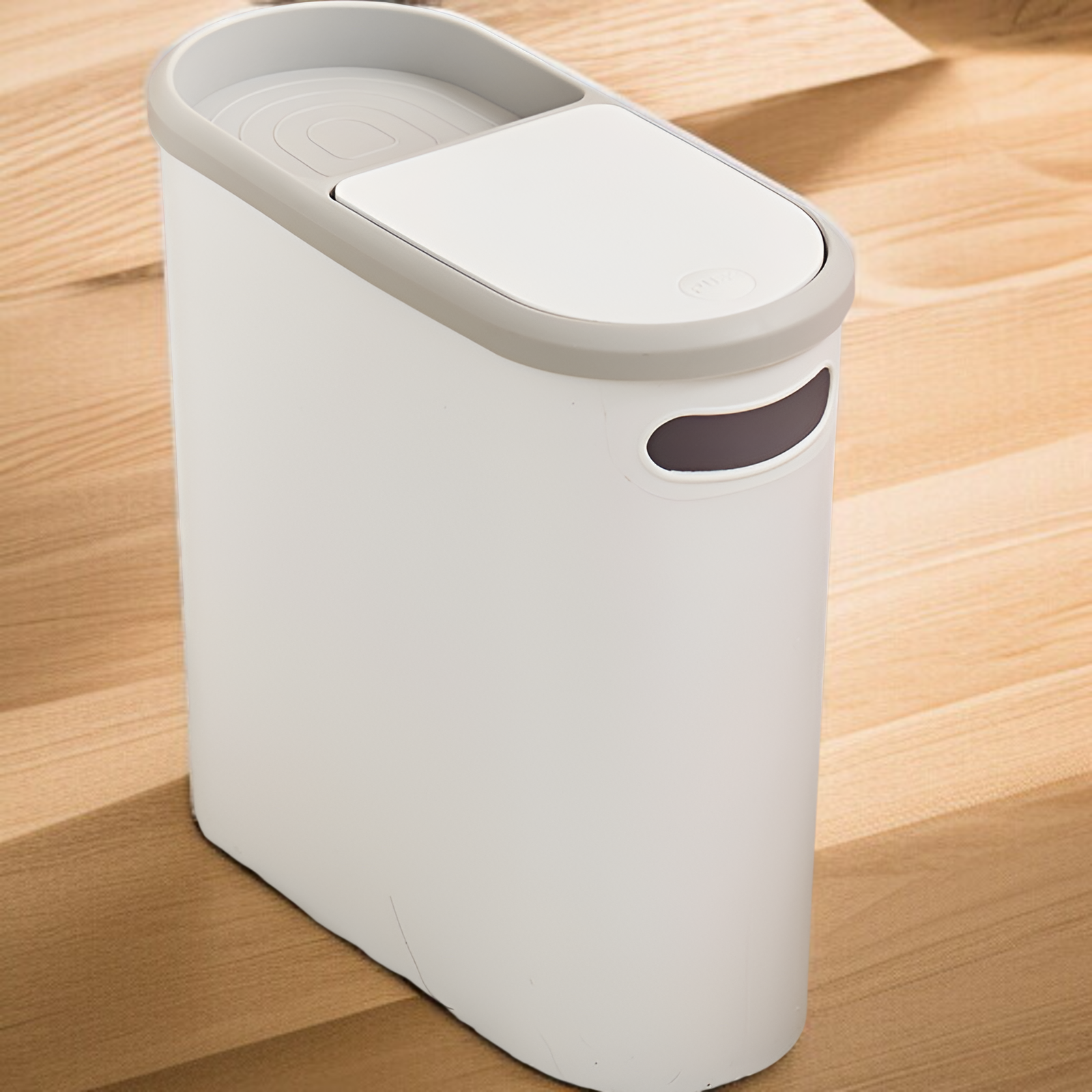 クリエイティブゴミ箱 家庭用トイレゴミ箱 リビングルーム キッチンゴミ箱 バスルーム 隙間ゴミ箱 蓋付き プッシュ式ゴミ箱