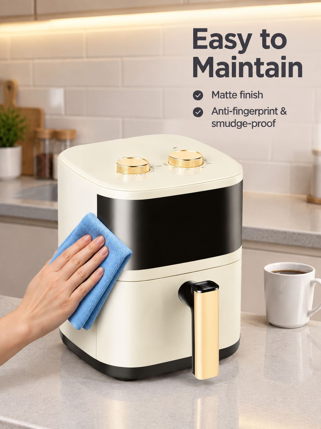 Easy-to-use air fryer for healthier cooking