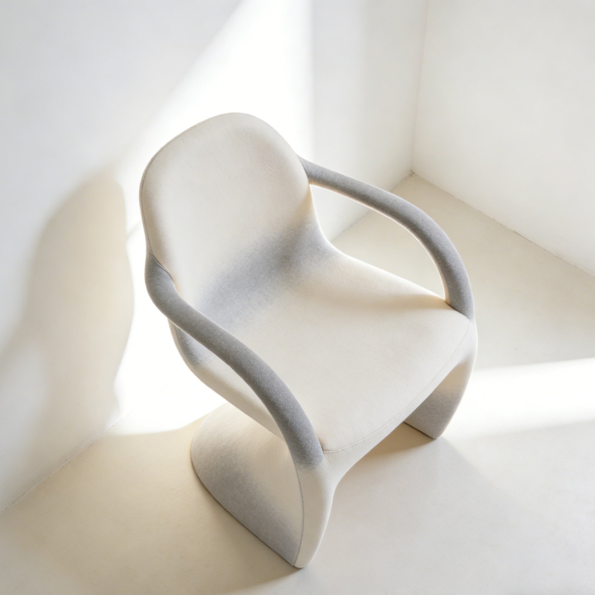 Minimalist single chair in living room