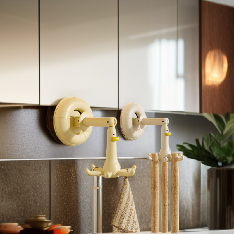 Soporte de pared multiusos con ventosa para cocina y baño