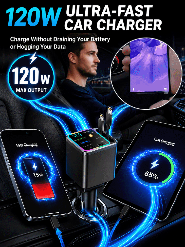 Seven-in-One Car Starry Sky Charger