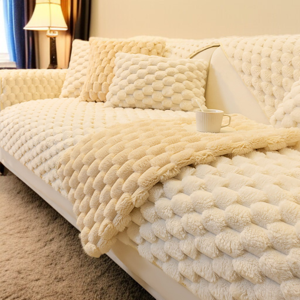 ベルベット厚手布タオル滑り止めクッションソファクッションクリーム風毛ソファカバーカバー布冬布タオル