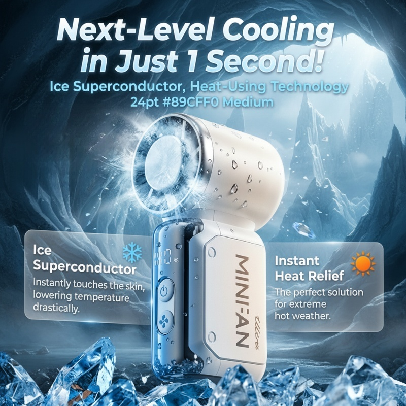 USB Rechargeable Portable Digital Display Mini Handheld Cooling Fan