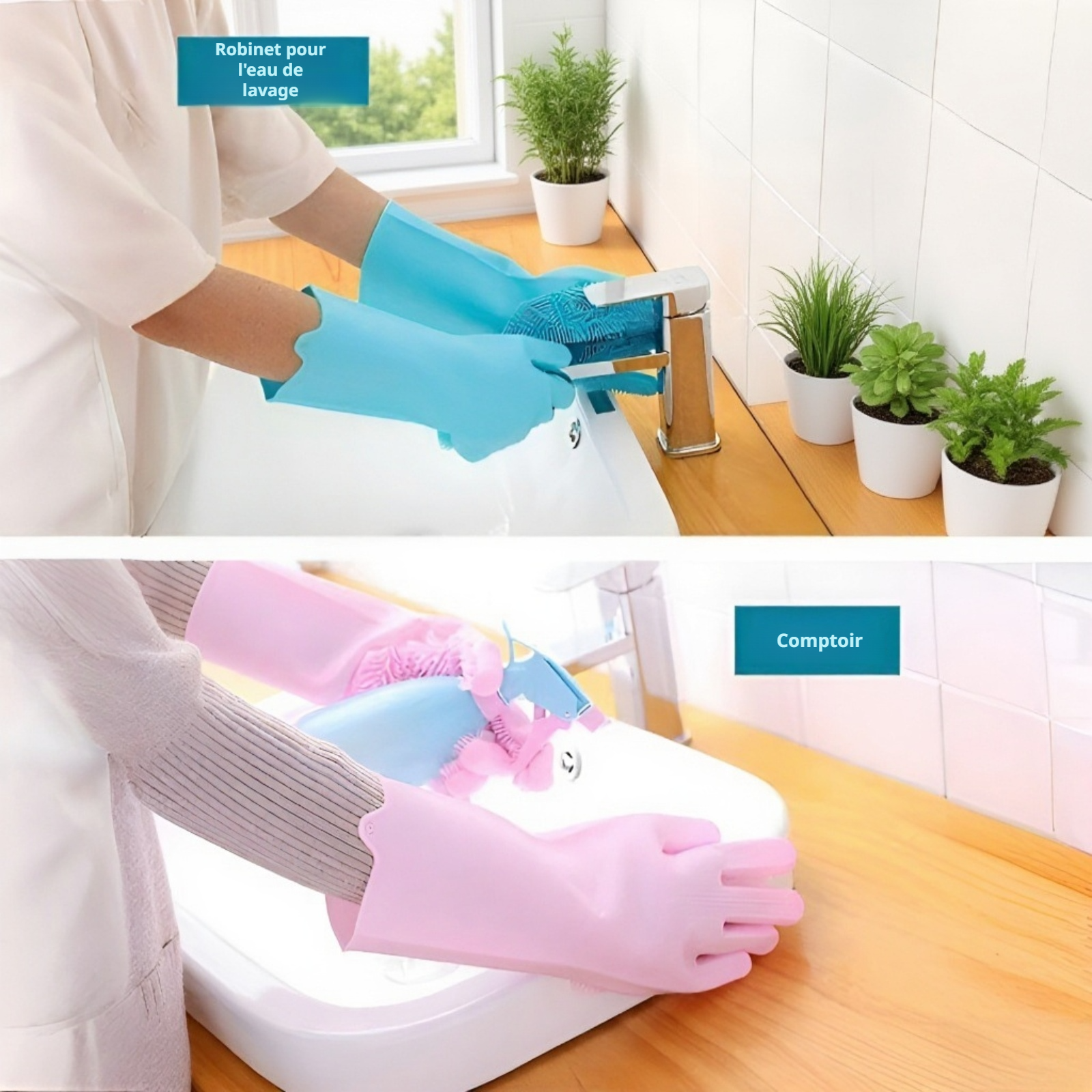 Gants de nettoyage cuisine anti-chaleur