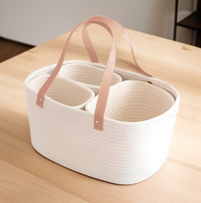 キッチン収納 手編みバスケット