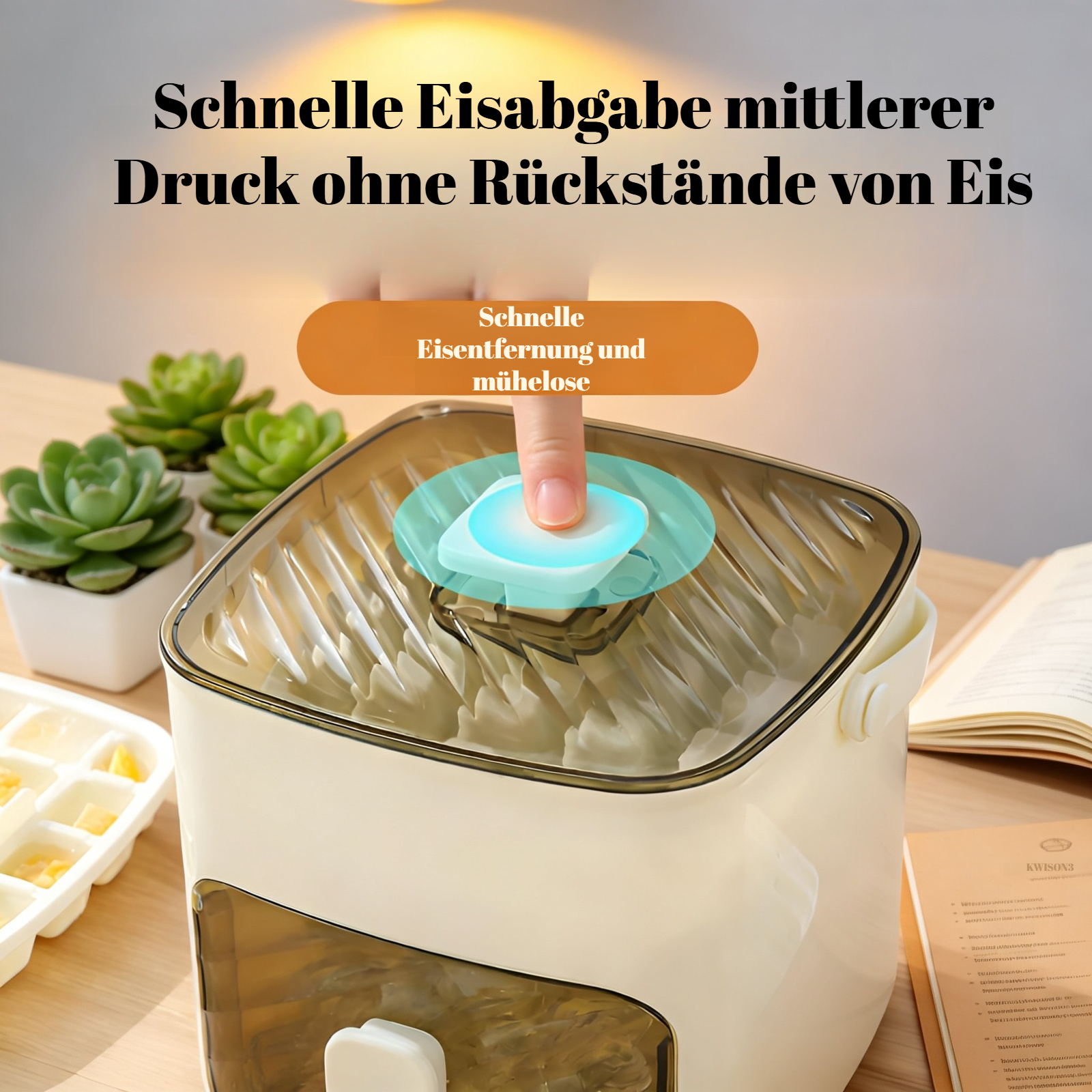 Handliche Eiswürfelform mit Druckfunktion