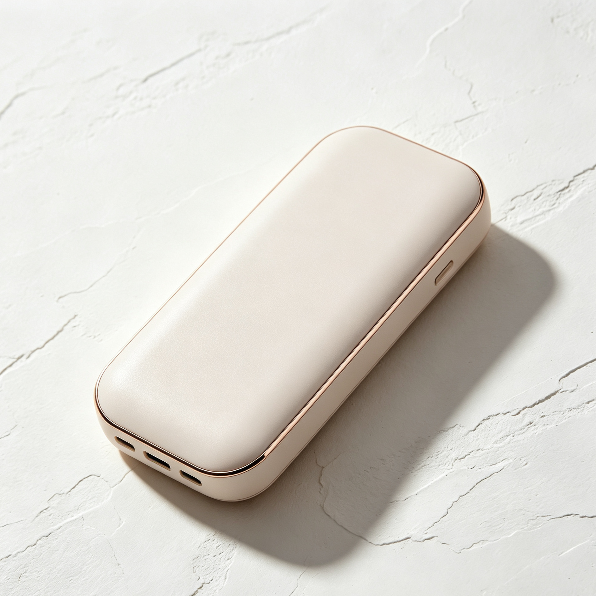 Slim high-capacity power bank charging smartphone