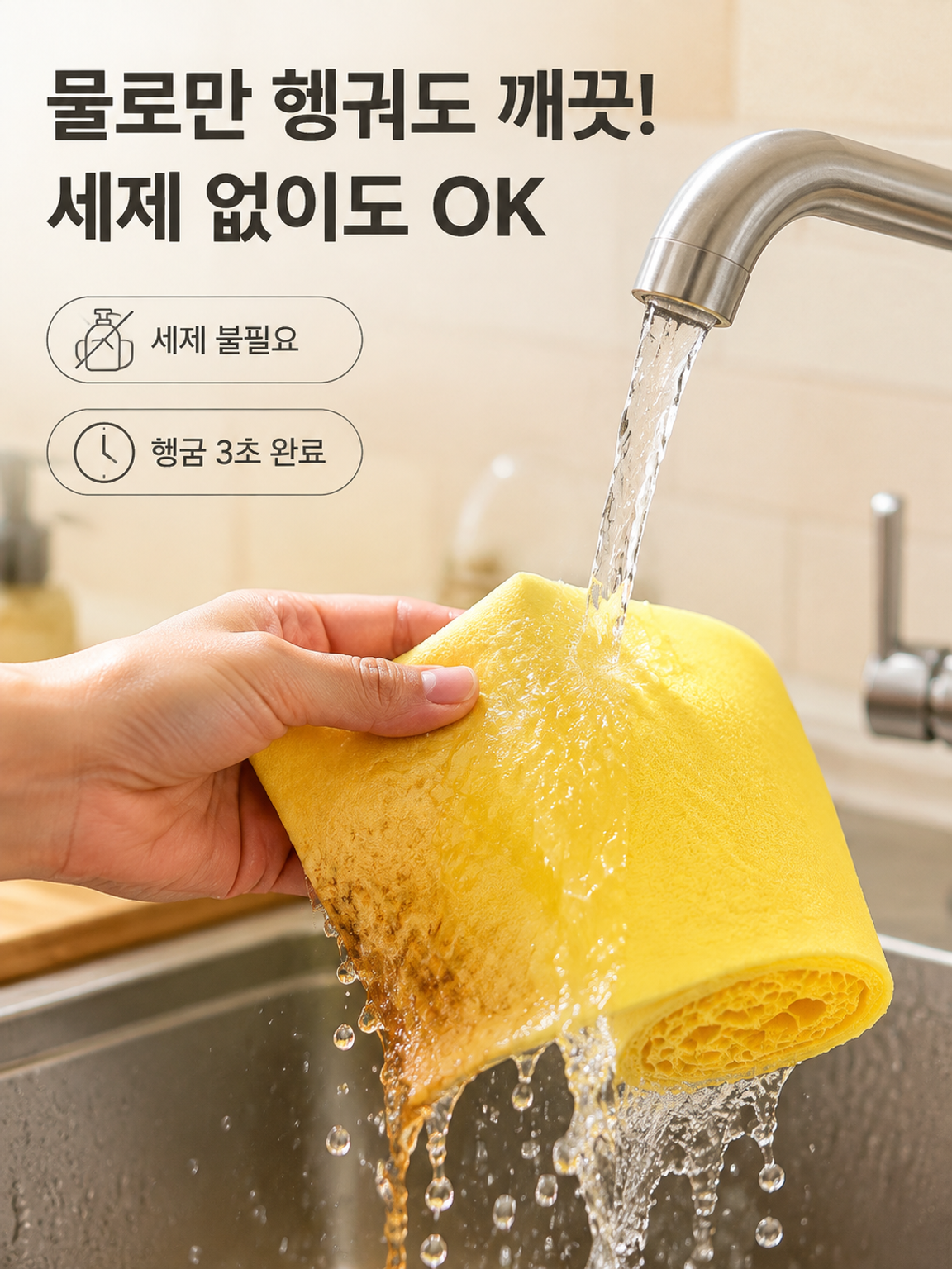 두꺼운 수세미, 기름이 묻지 않는 걸레