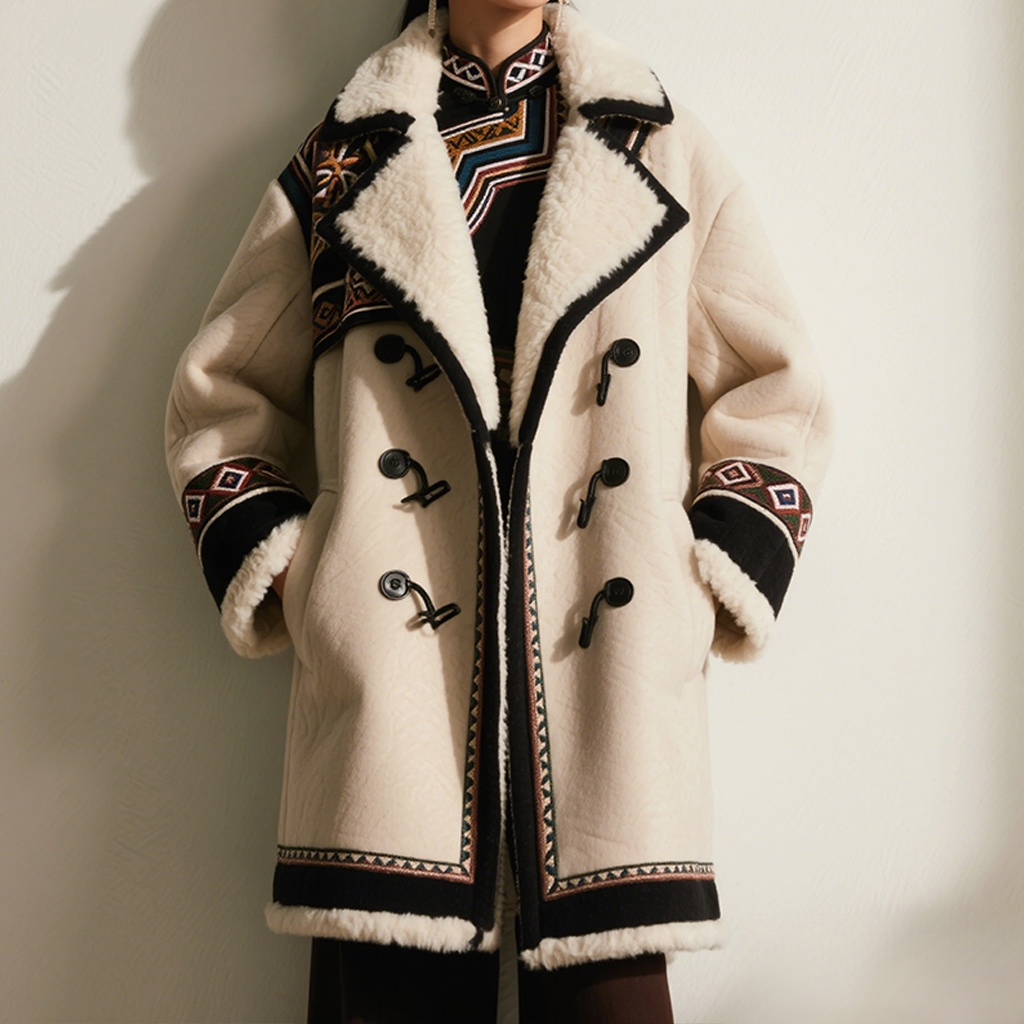 여성 겨울 울 코트