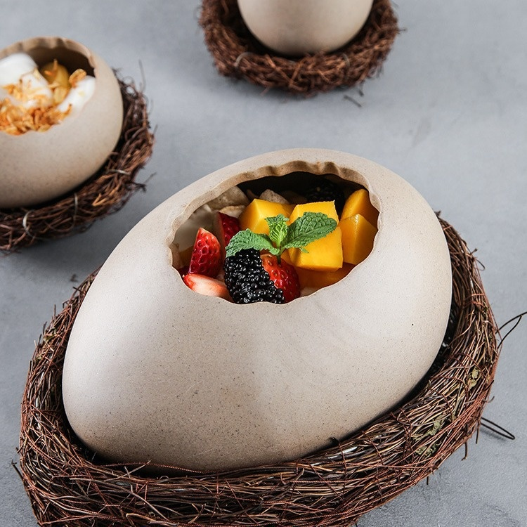 Bol à dessert décoratif en forme de nid