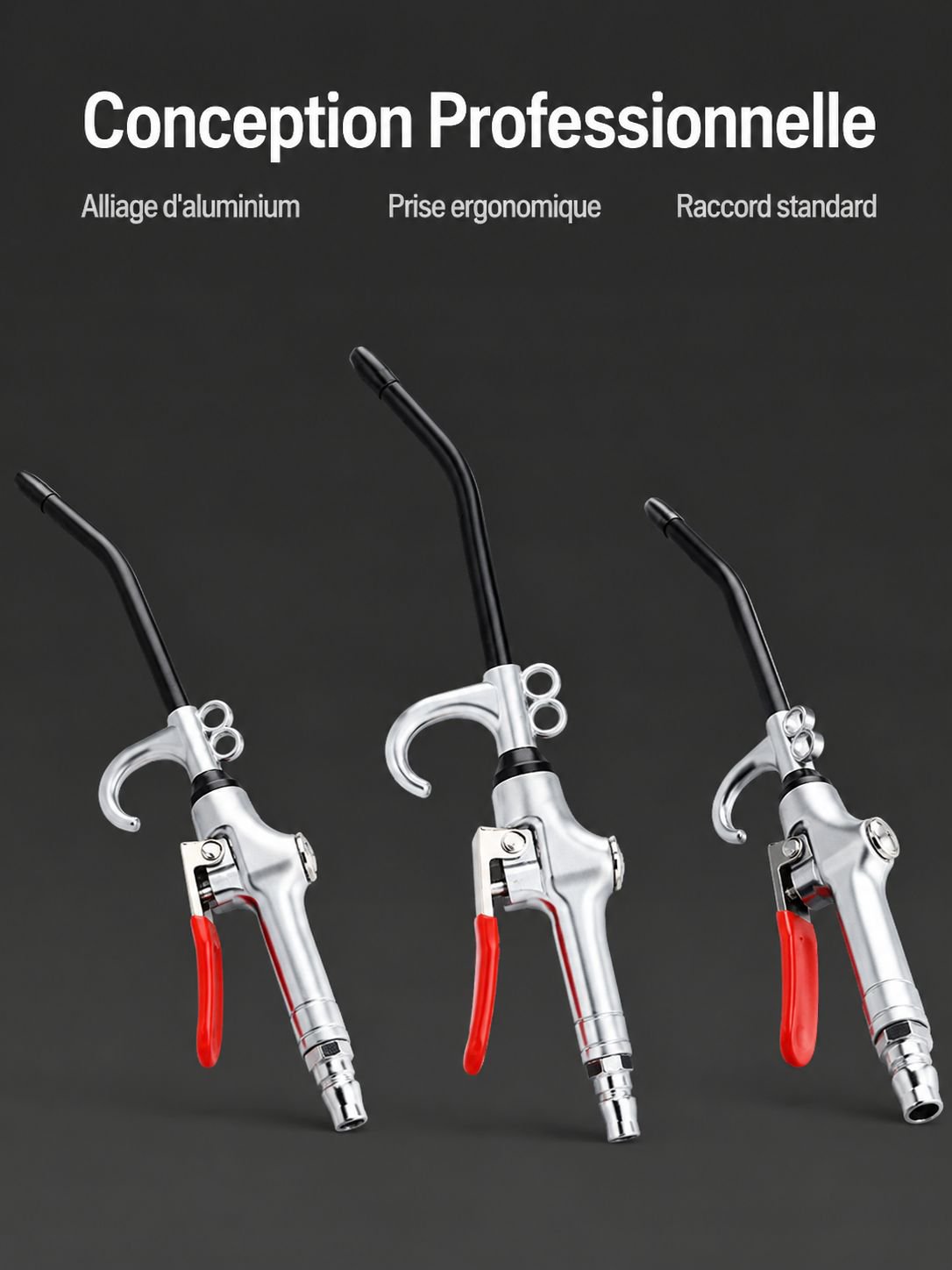 Pistolet de soufflage pneumatique haute pression puissant