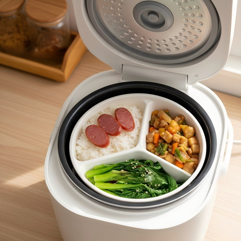 도자기 도자기 3분 칸 찜판 한솥 찜