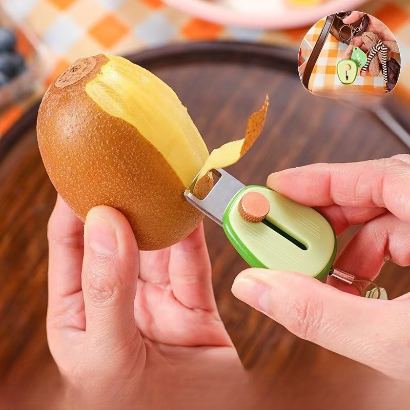 Portable Avocado Peeler, Mini Retractable Stainless Steel Skin Remover