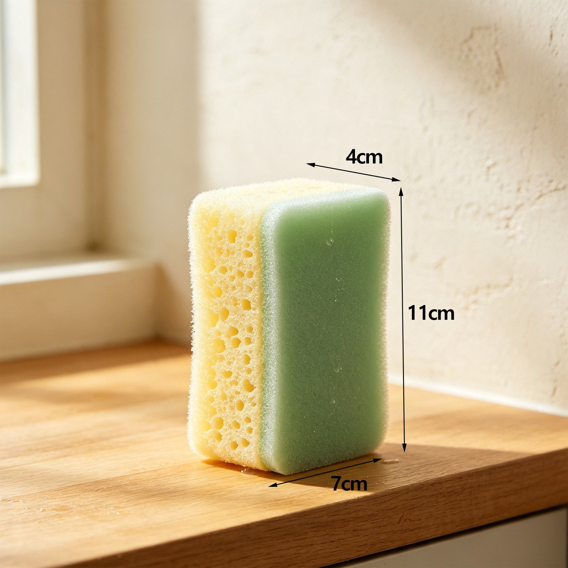 Stack of 20 dishwashing sponges for daily use