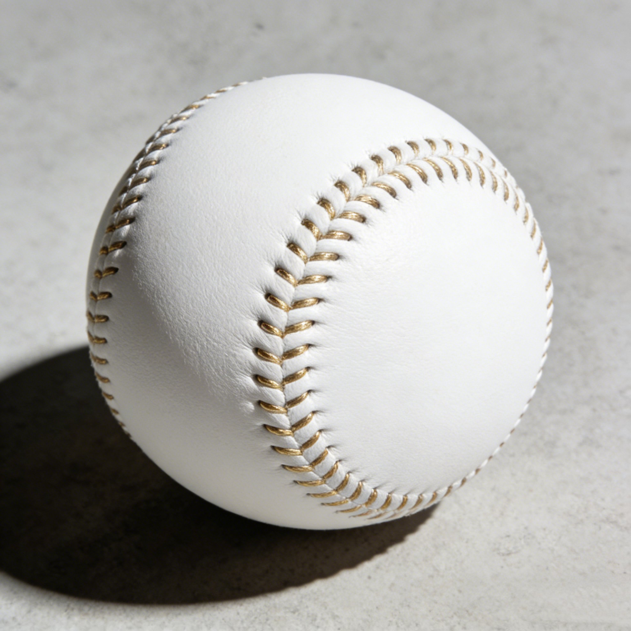 ベースボールボールの高品質な表面拡大写真