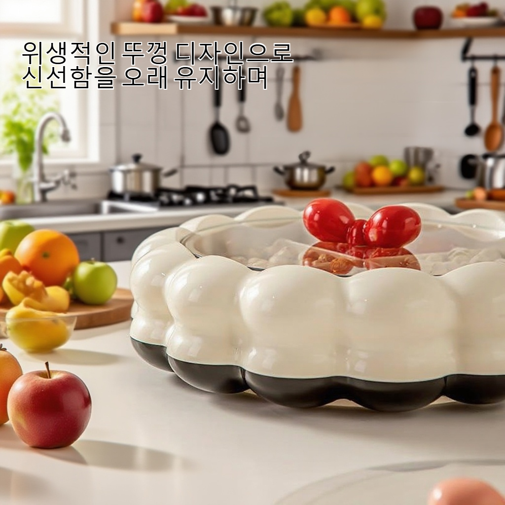 크림풍 분격대 뚜껑 말린 과일 과자 쟁반