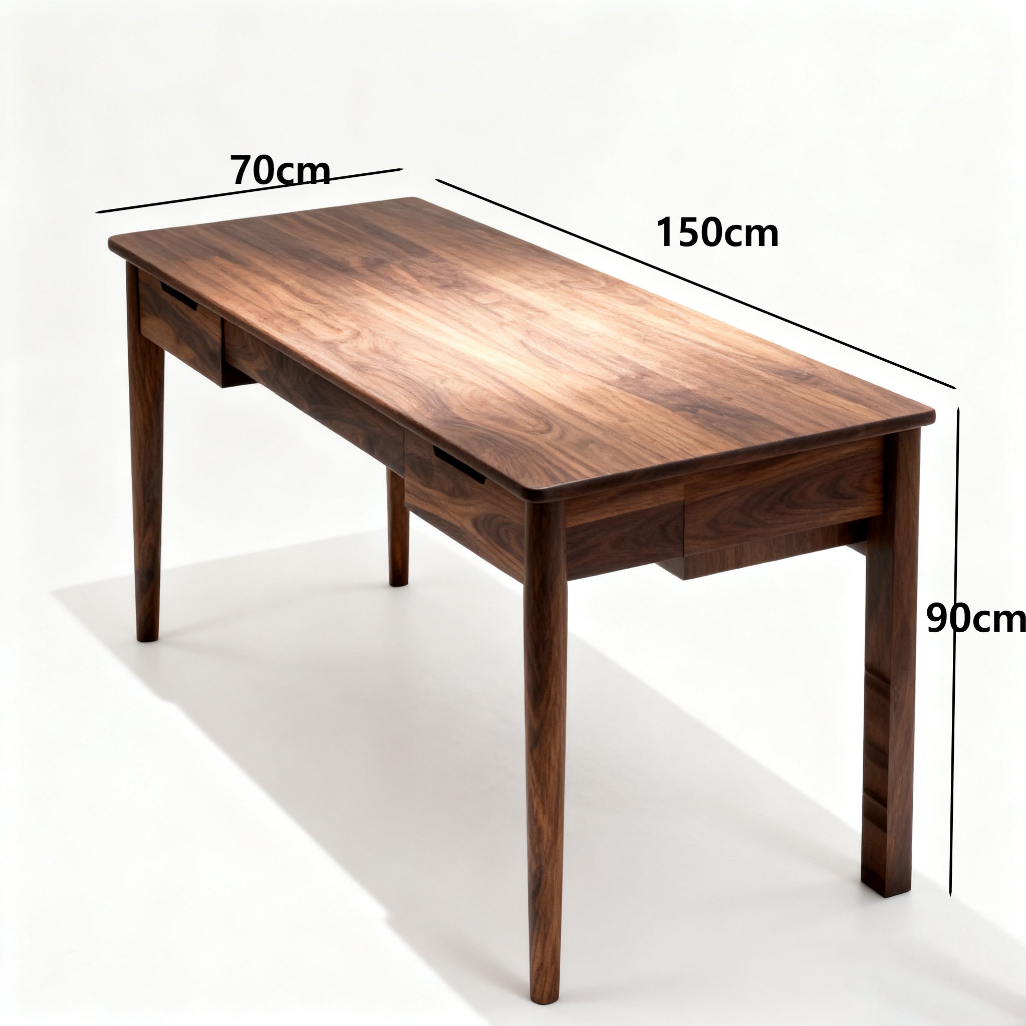 튼튼한 원목 소재의 공부 책상 상판