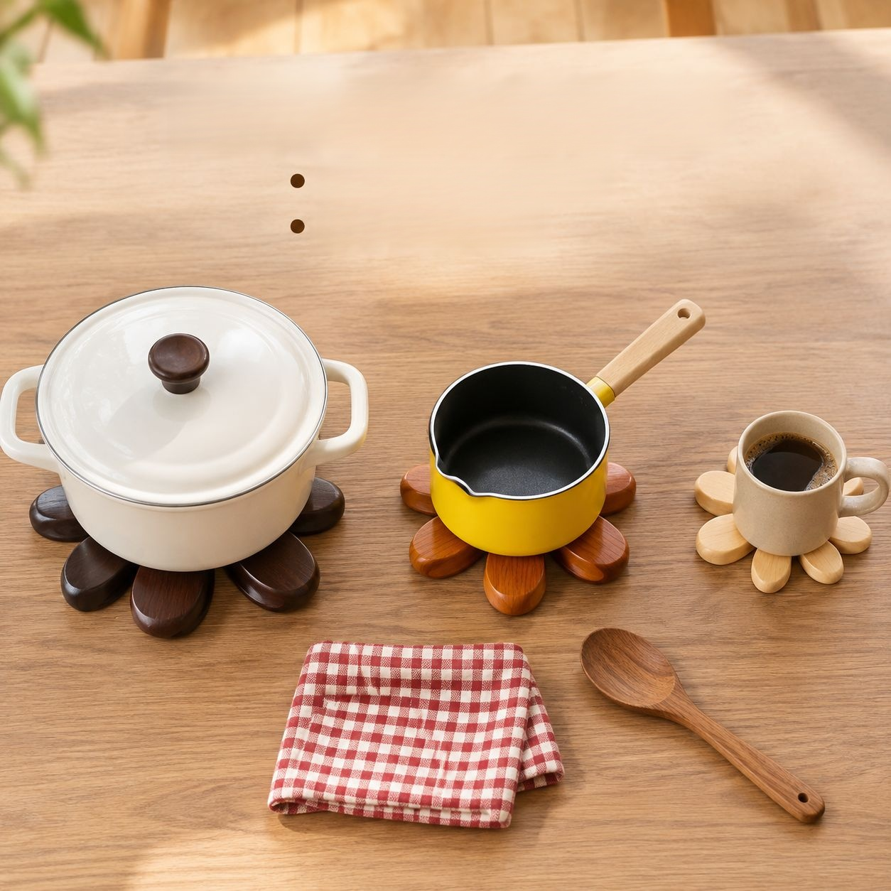 Heat-resistant pot mat tableware rack decoration