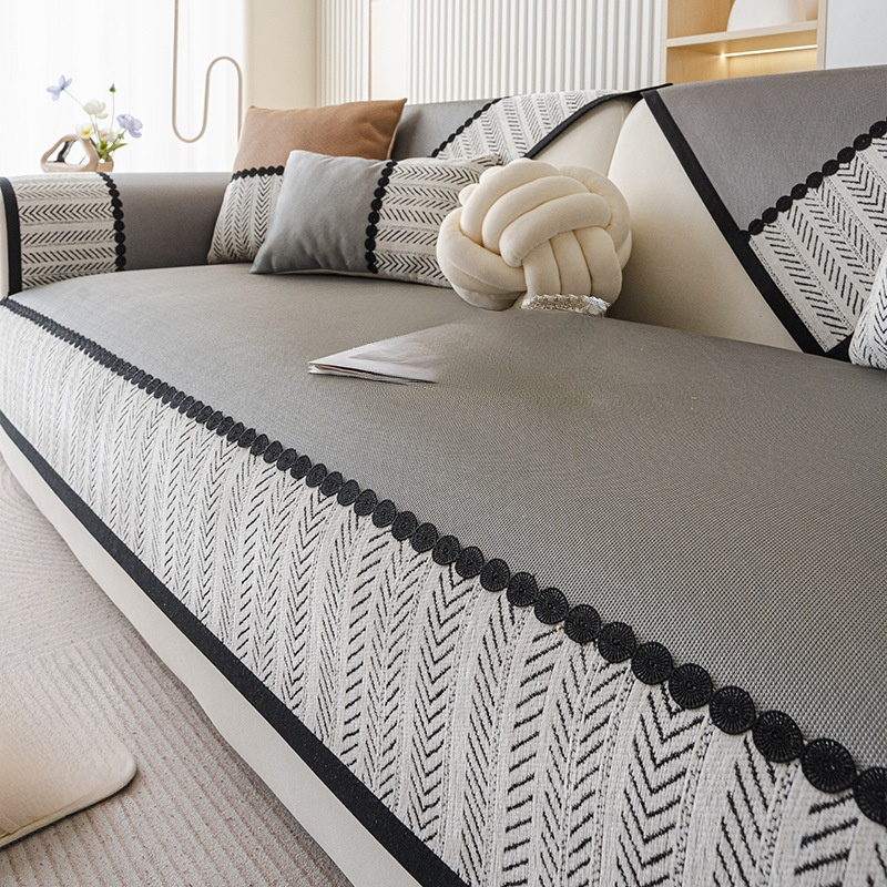 เบาะรองโซฟาผ้าซิลค์กันลื่นสำหรับหน้าร้อน