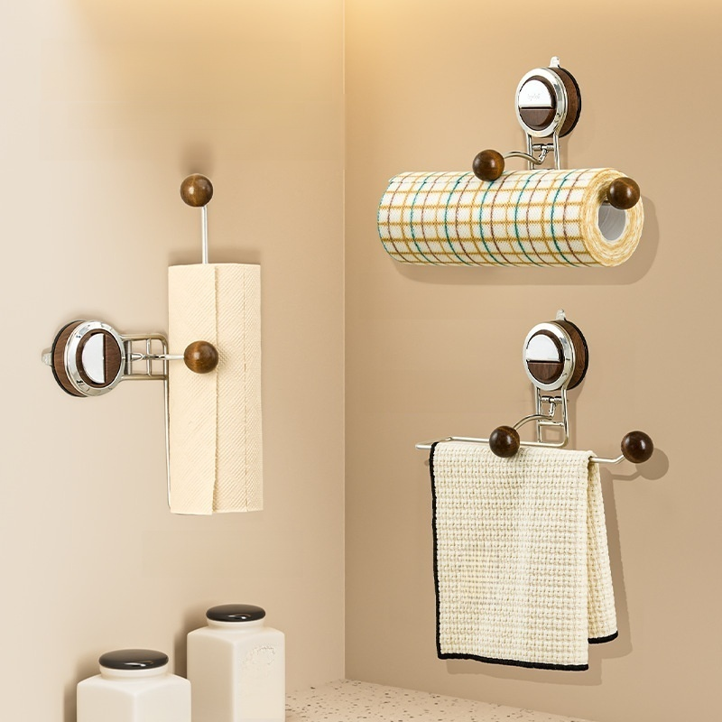 No-Drill Suction Towel and Tissue Rack