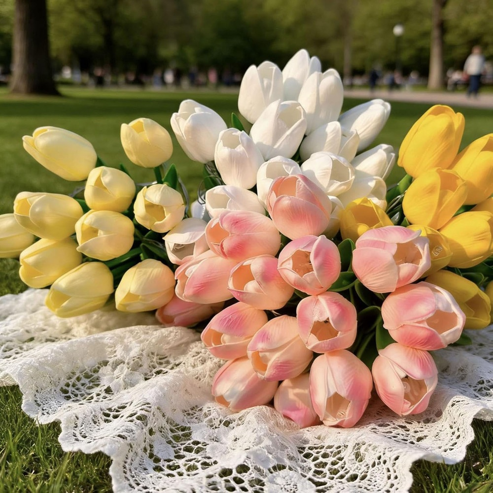 家庭用チューリップナイトライト、ミックスカラー発光ブーケ、撮影用デコレーション小道具