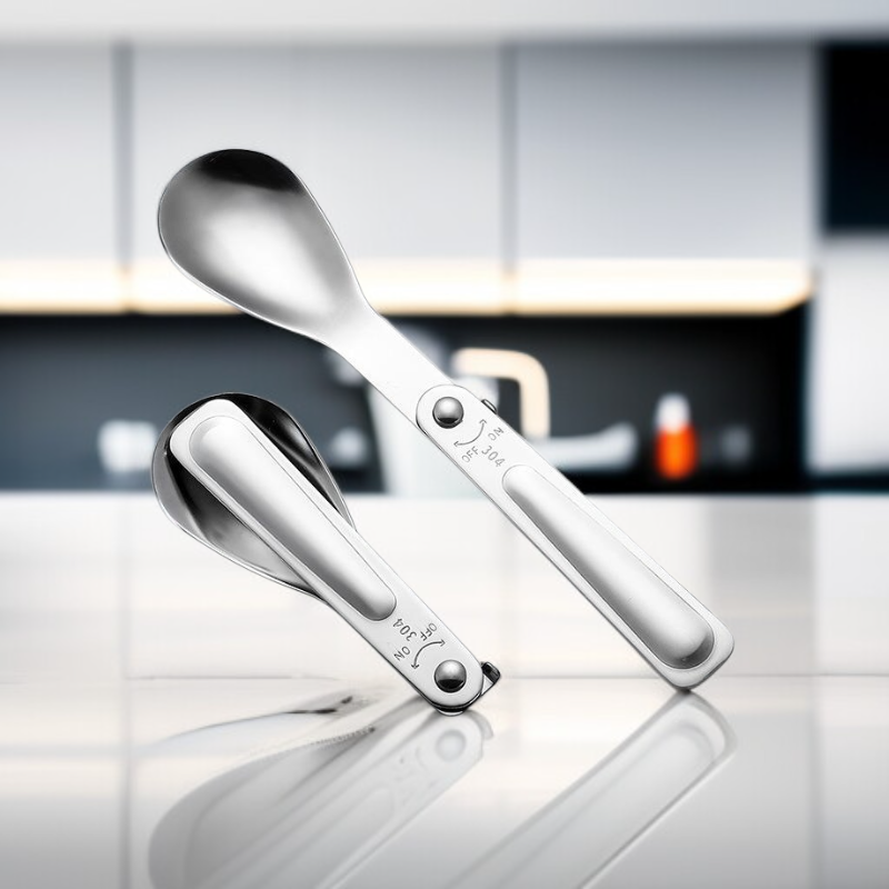 3단 접이식 미니 스테인리스 스푼