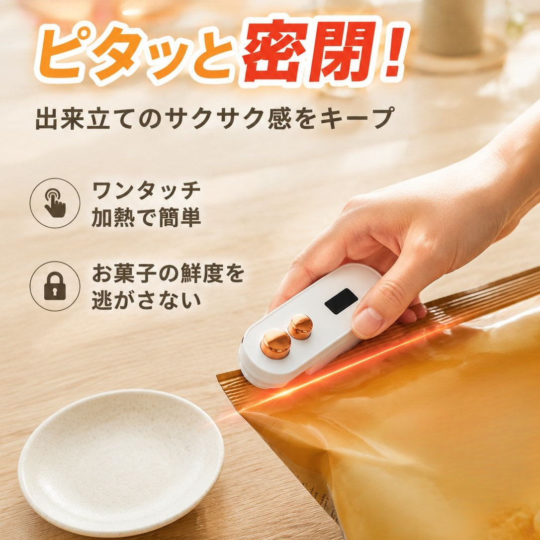 磁気吸着ミニ携帯スナックシーラー