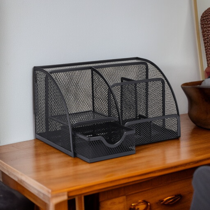 메탈 7칸 대형 다용도 필통 사무실 책상용 수납함