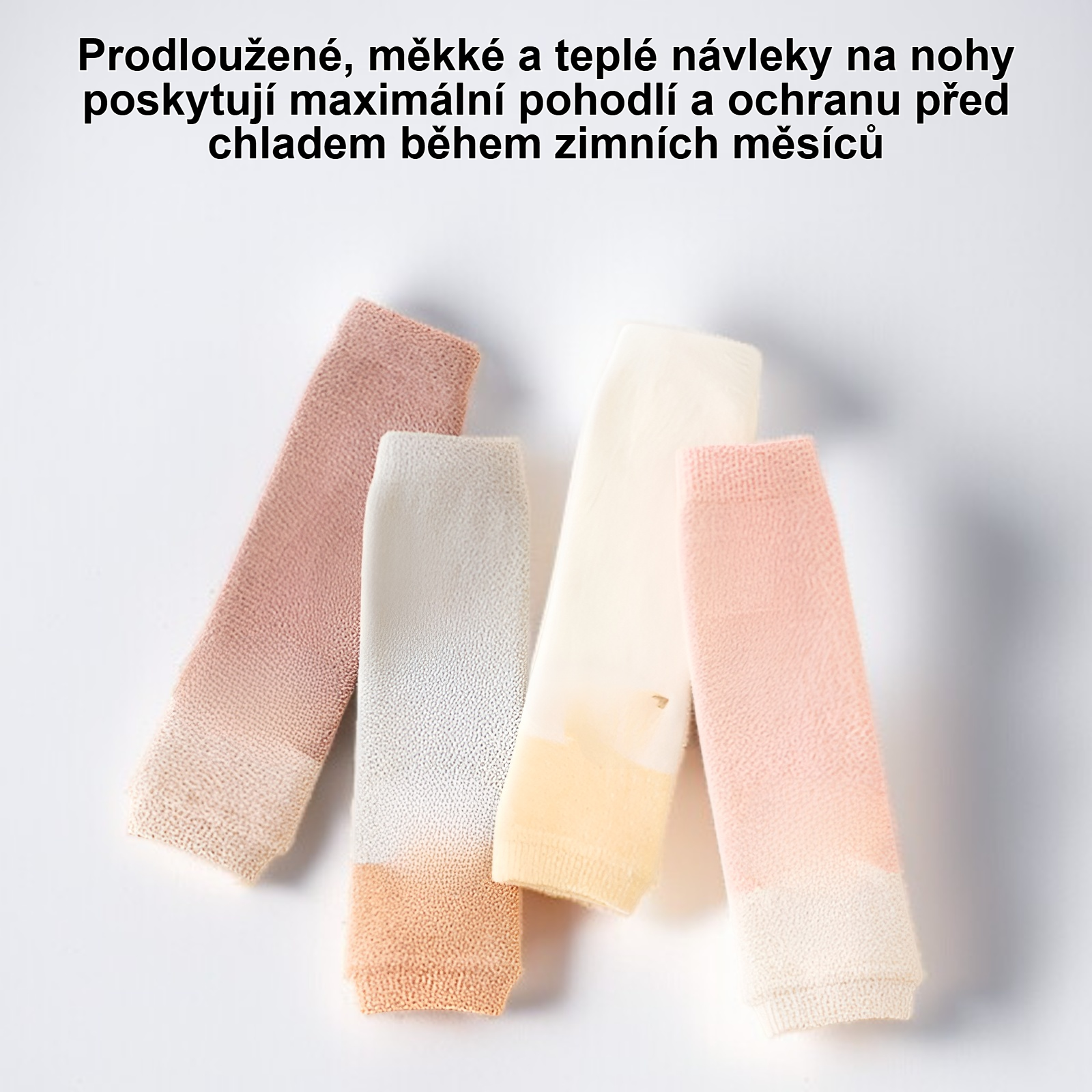 Prodloužené, měkké a teplé návleky na nohy