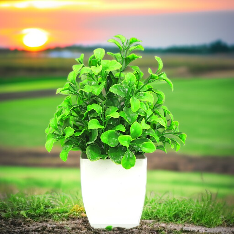 フェイクユーカリグリーン植木鉢付き