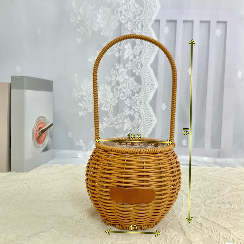 모조 등나무 바구니 장식품