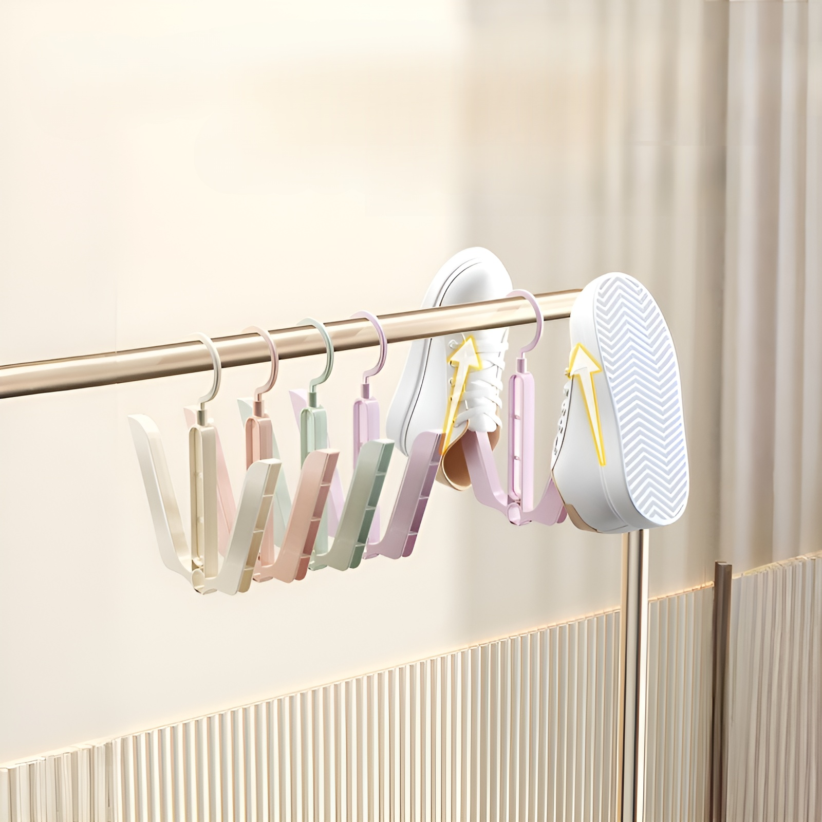 Schuhaufhänger, 360° drehbar, platzsparend, 3er-Set