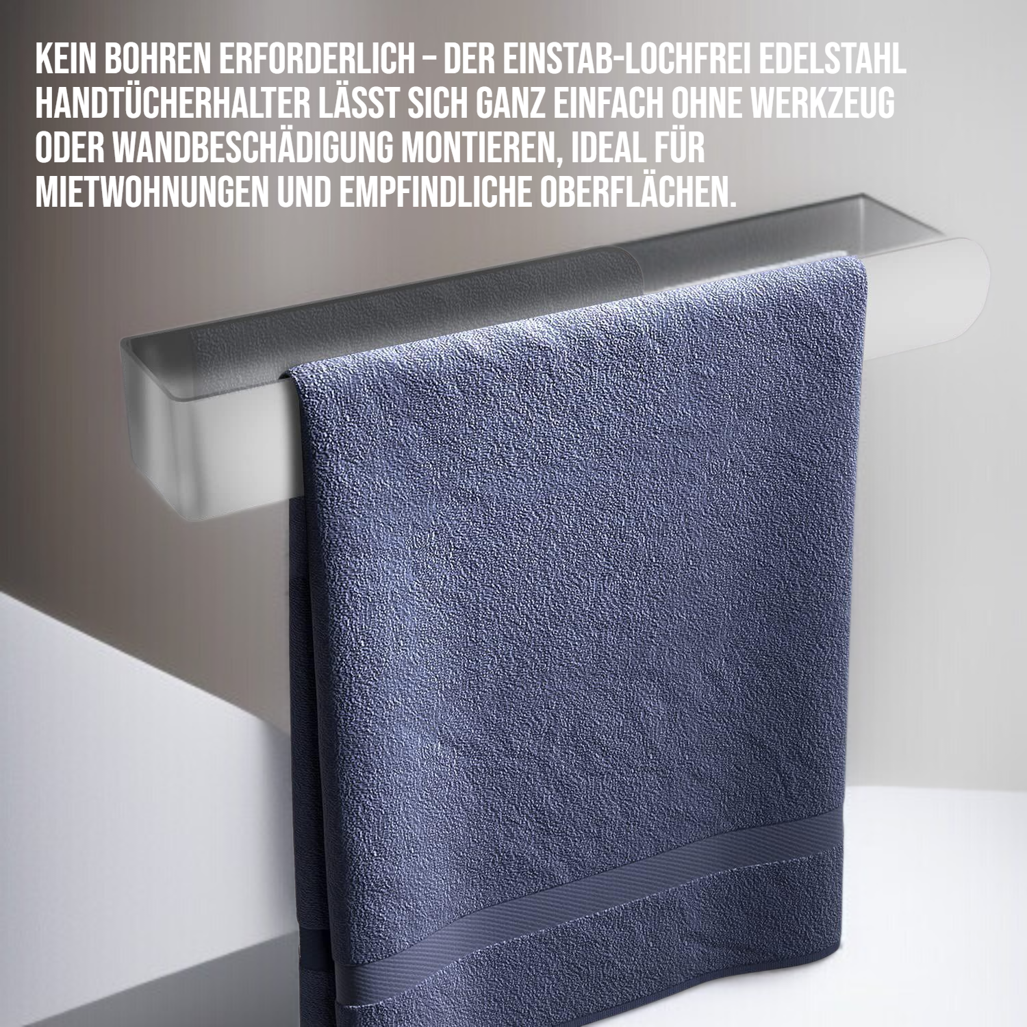 Einstab-Lochfrei Edelstahl Handtücherhalter