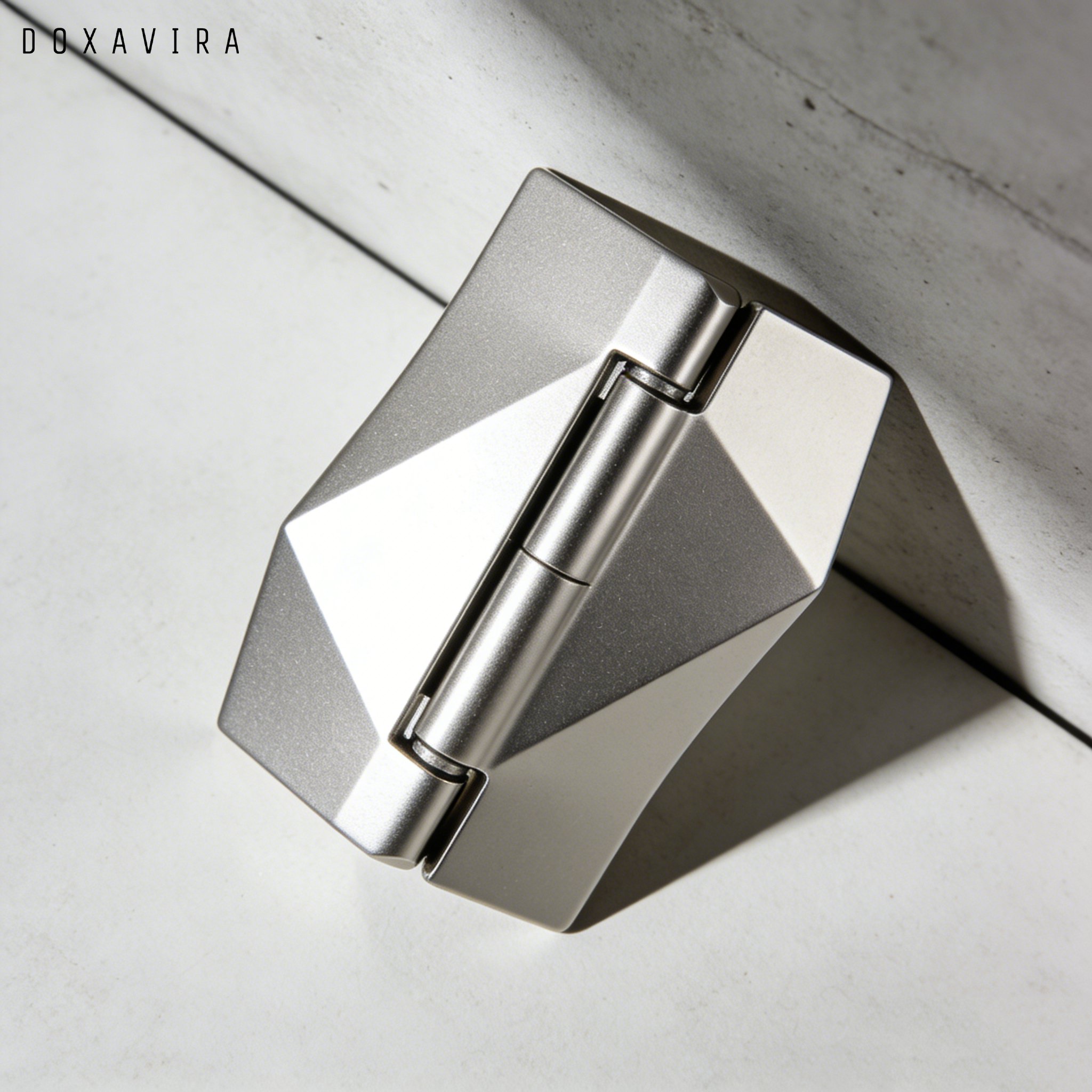 Pevný skrytý závěs instalovaný na dveřích