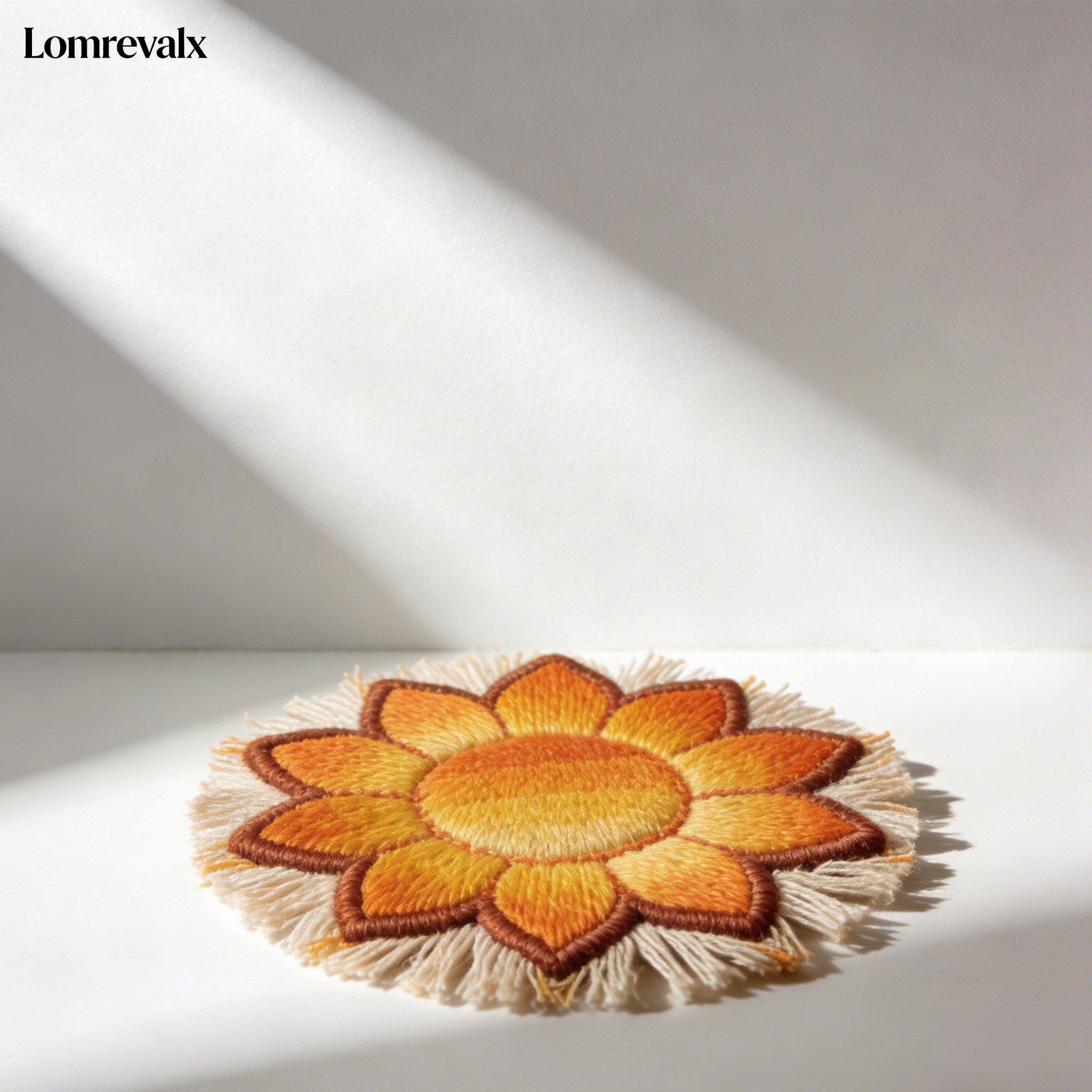 Posavasos de tela bordada