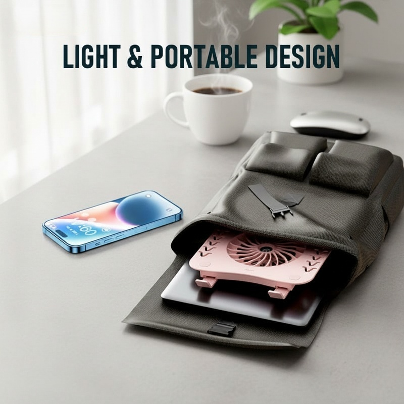 Slim and Lightweight Silent Fan Cooling Stand