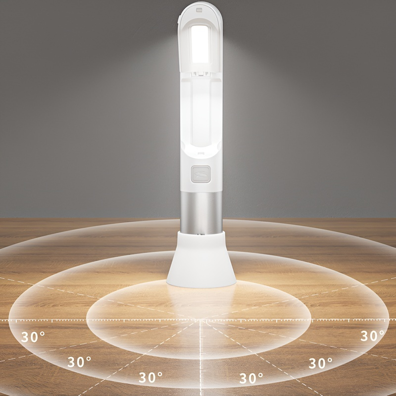 Lampe de table multifonction pliable à lumière douce et zoom, lampe torche
