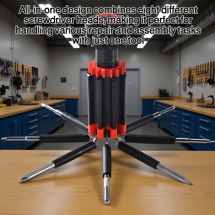 Eight in one multifunctional cross screwdriver