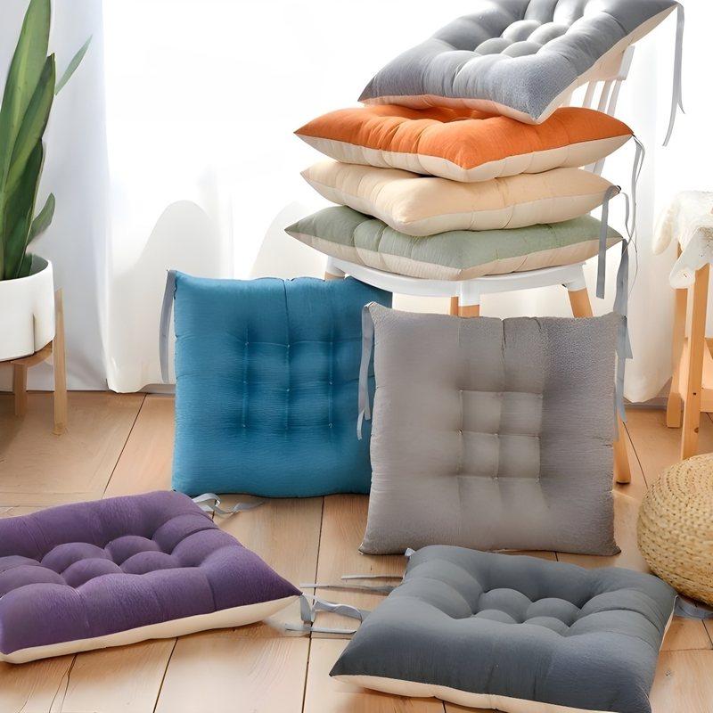 Cotton and linen thickened seat cushion