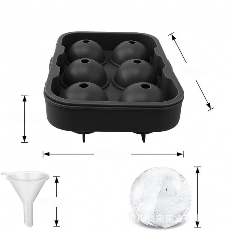Household 4-Grid Ice Cube Tray with Lid