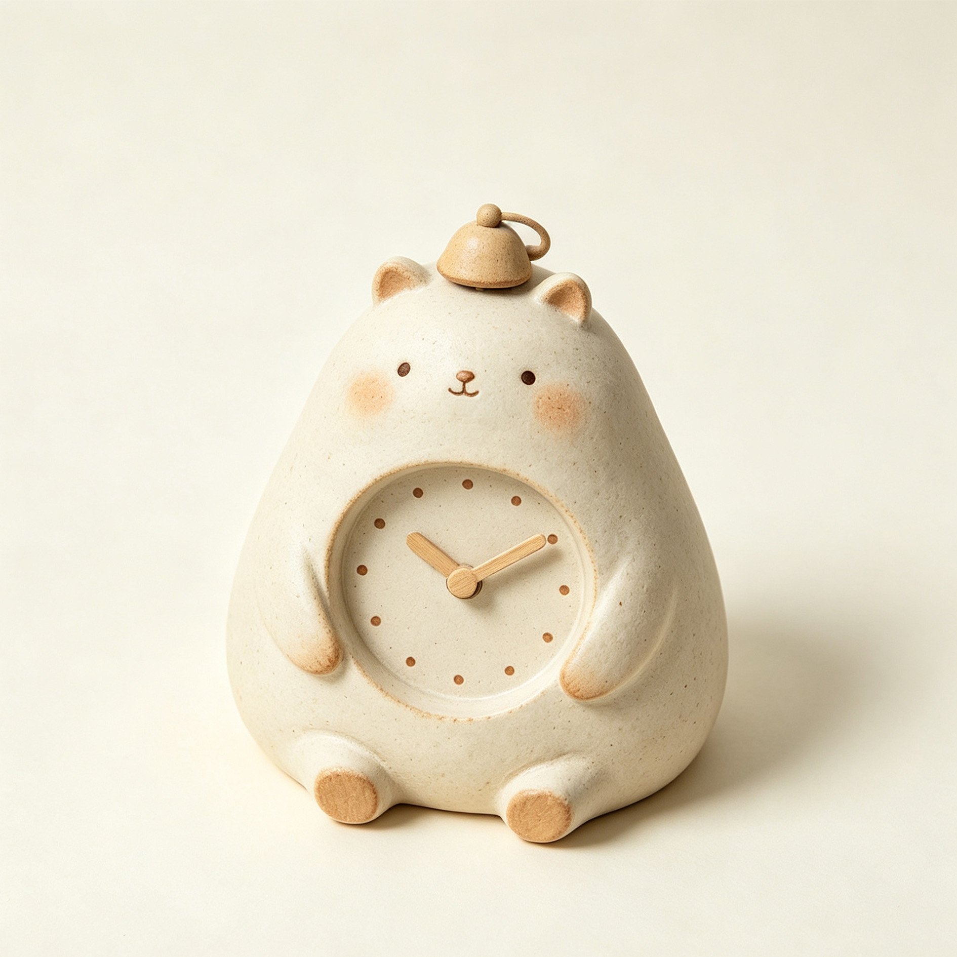 ホッキョクグマのセラミック製時計オーナメント
