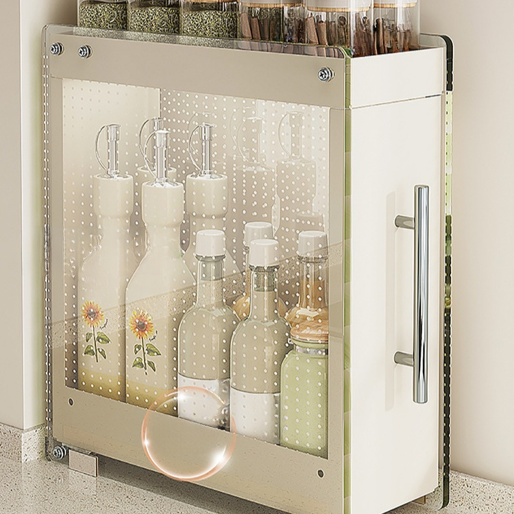 주방 슬라이드 조미료 선반